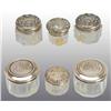 Image 1 : Lot of 6: Sterling Lidded Vanity Jars.
