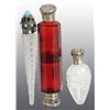 Image 1 : Lot of 3: Victorian Crystal Perfume Bottles.