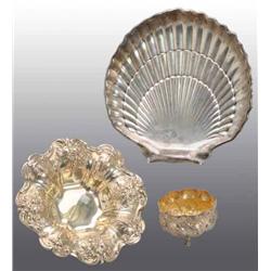Lot of 3: Silver Dishes.