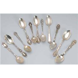 Lot of 11: American Silver Teaspoons.
