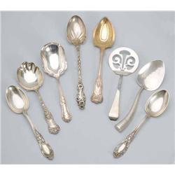 Lot of 8: Silver Serving Pieces.