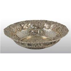 Silver Ornate Bowl.