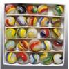 Image 1 : Lot of 25: Akro Agate Popeye Corkscrew Marbles.
