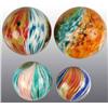 Image 1 : Lot of 4: Onionskin Marbles.
