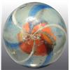 Image 4 : Solid Core Marble with White & Blue Ribbons.