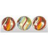 Image 1 : Lot of 3: Glass Ribbon Swirl Marbles.