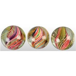 Lot of 3: Hand-Made Marbles.