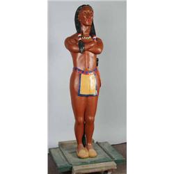 Wooden Cigar Store Indian Brave.