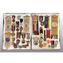 Lot of 30: Political Ribbons & Buttons.