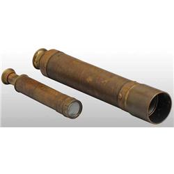 Lot of 2: Brass Telescopes.