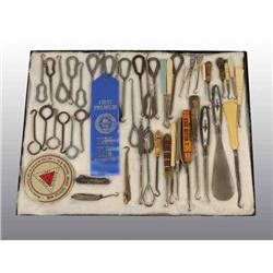 Large Lot of Advertising Button Hooks.