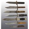 Image 1 : Lot of 7: Hunting Knives with Leather Sheaths.