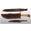 Image 2 : Lot of 3: Hunting Knives with Leather Sheaths.