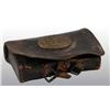 Image 1 : Civil War Leather Pouch with US Brass Buckle.