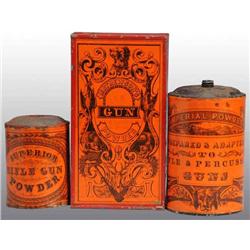 Lot of 3: Tin Powder Tins.