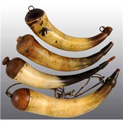 Lot of 8: Miscellaneous Antique Powder Horns.