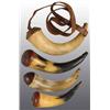 Image 1 : Lot of 4: Miscellaneous Small Antique Powder Horns
