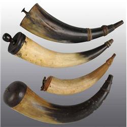 Lot of 8: Large Antique Powder Horns.