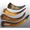 Image 2 : Lot of 8: Large Antique Powder Horns.