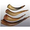 Image 1 : Lot of 4: Miscellaneous Large Antique Powder Horns