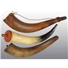 Image 1 : Lot of 3: Miscellaneous Large Antique Powder Horns