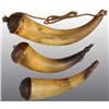Image 1 : Lot of 3: Miscellaneous Small Antique Powder Horns