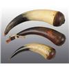 Image 1 : Lot of 3: Miscellaneous Small Antique Powder Horns