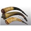 Image 1 : Lot of 3: Antique Screw-Tip Powder Horns.