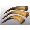 Image 1 : Lot of 3: Antique Screw-Tip Powder Horns.
