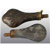 Image 1 : Lot of 2: Metal Gun Powder Flasks.