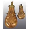 Image 1 : Lot of 2: Brass Metal Gun Powder Flasks.