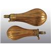 Image 1 : Lot of 2: Brass Metal Powder Flasks.
