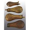 Image 1 : Lot of 4: Brass Metal Gun Powder Flasks.