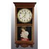 Coca-Cola Regulator Clock with Girl Decal.