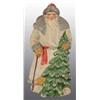 Paper Mache Christmas Santa with Tree.