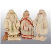 Lot of 3: Cotton Christmas Santa & Girl Dolls.