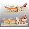 Lot of 2: Santa in Sleigh with Celluloid Deer.