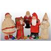 Lot of 5: Christmas Santa Figures.