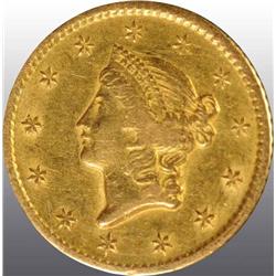 1849-O Coronet Gold $1 XF 40.