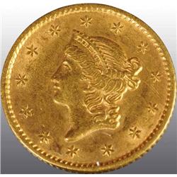 1852 Coronet Gold $1 XF 45.