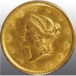 1849 Coronet Open Wreath.