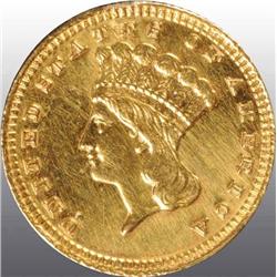 1884 Indian Head Gold $1.