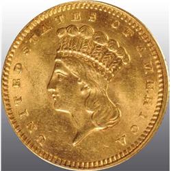 1883 Indian Head Gold $1 MS 66.