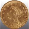 Image 2 : 1879 Coronet Gold Eagle $2 ½.