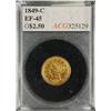 Image 1 : 1849-C Coronet Gold Eagle $2 ½ EF 45.