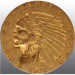1915 Indian Head $2 ½ XF 40.