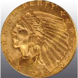 1927 Indian Head $2 ½ MS 64.