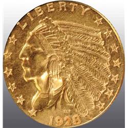 1928 Indian Head $2 ½.