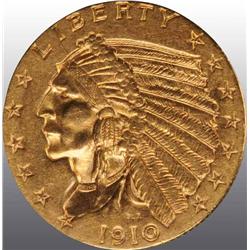 1910 Indian Head $2 ½.