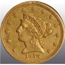 1856-S Coronet Gold Eagle $2 ½.